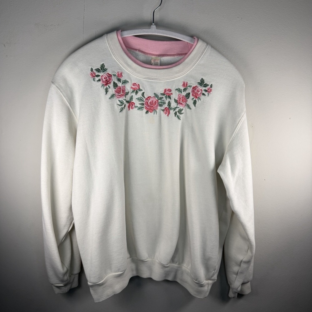 VTG Set Of 2 LRG Morning Sun Sweatshirts Women's Winter Pullover Cottage Grandma